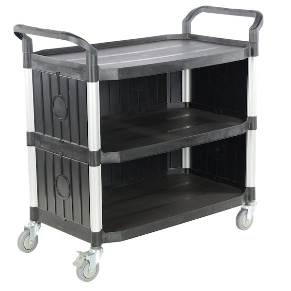 Vestil Commercial Cart, 43x20, 3 Shelf, Panels, Steel, 550 lb Load Capacity, 3 Shelves, 20.5 L, 43.375 W CSC-P - main